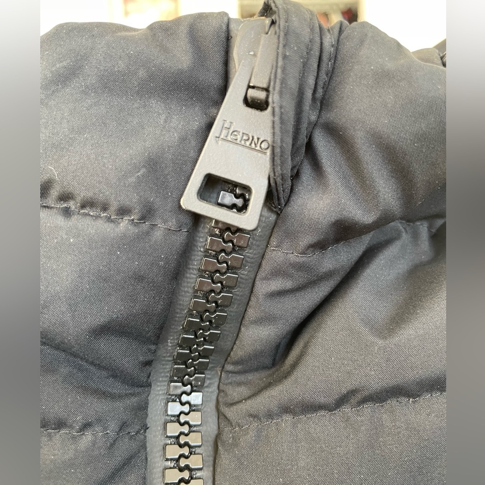 Herno Long Black Quilted Puffer Coat - Picture 9 of 15
